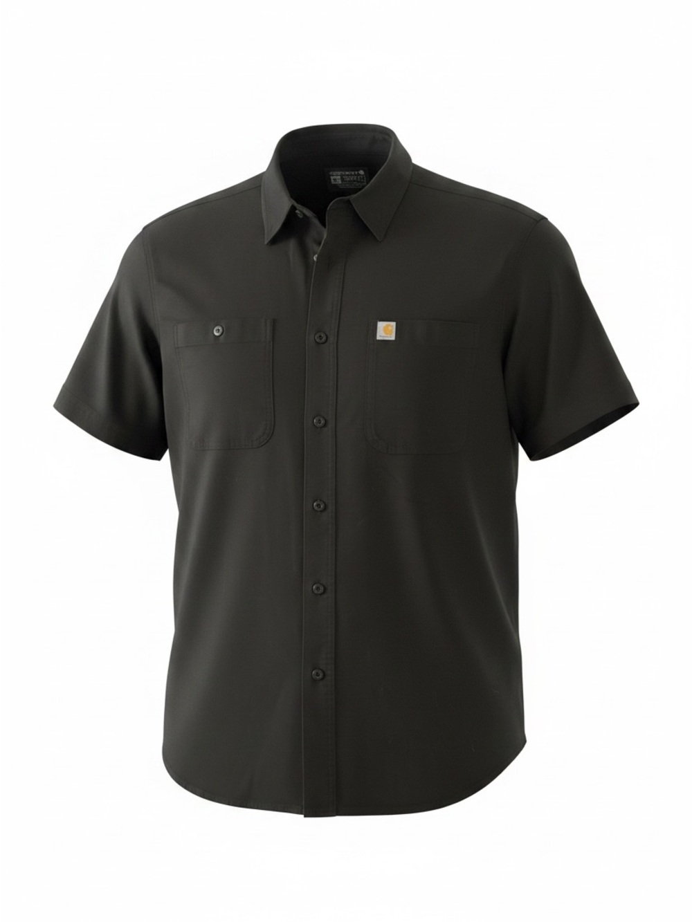 Carhartt Men's Short Sleeve Button-Down Shirt — Black
